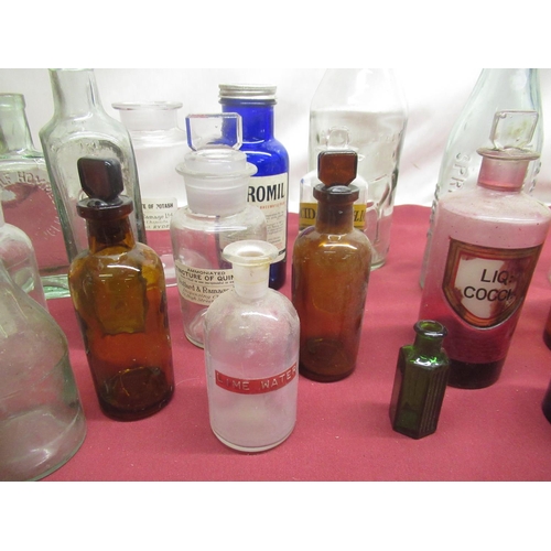 269 - Pharmaceutical, chemist and condiment bottles inc. Patersons camp coffee & chicory bottle, Dr. Adolf... 