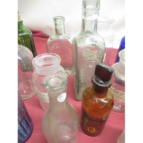 269 - Pharmaceutical, chemist and condiment bottles inc. Patersons camp coffee & chicory bottle, Dr. Adolf... 