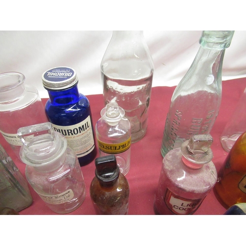 269 - Pharmaceutical, chemist and condiment bottles inc. Patersons camp coffee & chicory bottle, Dr. Adolf... 