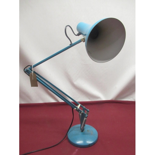 148 - Anglepoise Lighting Ltd. Redditch England, Herbert Terry inspired angle poise lamp, in painted turqu... 