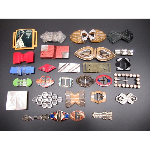 20 - Collection of early C20th and later belt buckles, including an art deco style plastic buckle with C1... 
