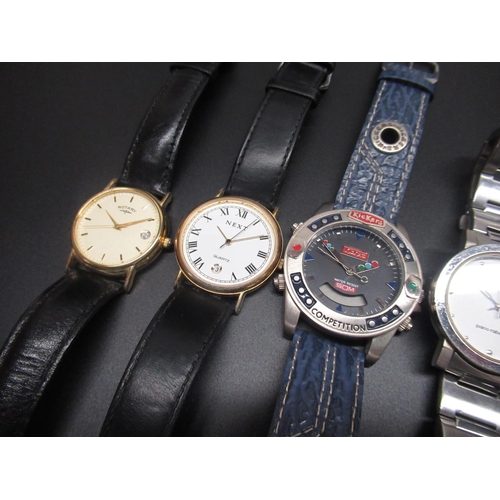 91 - Next quartz wrist watch with date and six other quartz wrist watches (7)