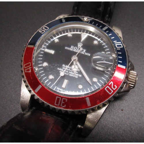 92 - Automatic fashion watch with Pepsi coloured bezel, two other quartz fashion watches