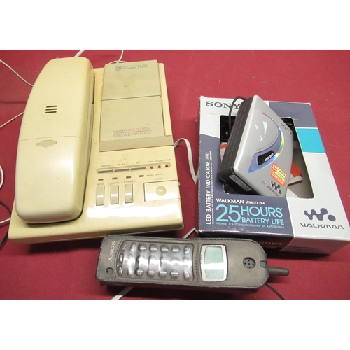 165 - Vintage Sony Walkman complete with original box, Sony CM-H4444 mobile phone and charger, Southwester... 