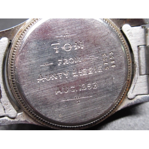 182 - Tudor Oyster hand wound sports wristwatch, signed silvered dial with skeletonised Arabic numerals, o... 