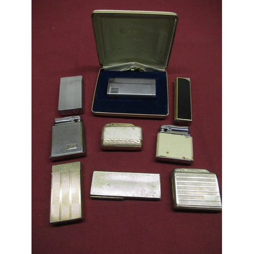 175 - Collection of Colibri lighters inc. Monogas, Monopol Empire, Molectric, Crown Molectric, etc. (9)