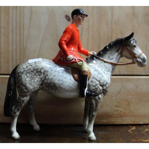 753 - Beswick model of standing Huntsman style no. 2, in rocking horse grey colourway, model no. 1501