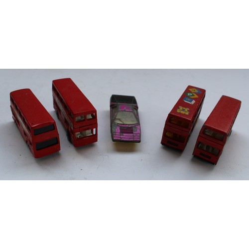 563 - Large collection of playworn diecast cars, trucks, etc incl. Corgi, Matchbox and Dinky