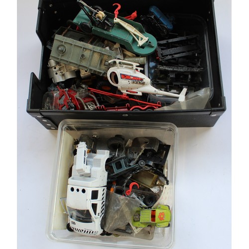 566 - Collection of spares and parts for diecast toy cars and trucks