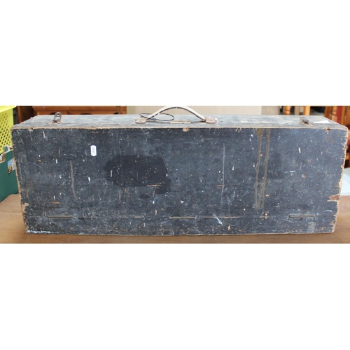 1213 - Joiner's traveling tool box with contents including saws, hammers, drill bits, etc