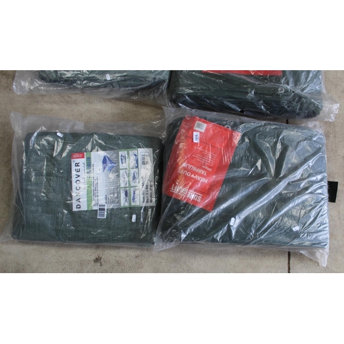 1215 - Suregraft heavy duty tarpaulin 24x18 and a Dancover 6x8 both as new in bag (2)