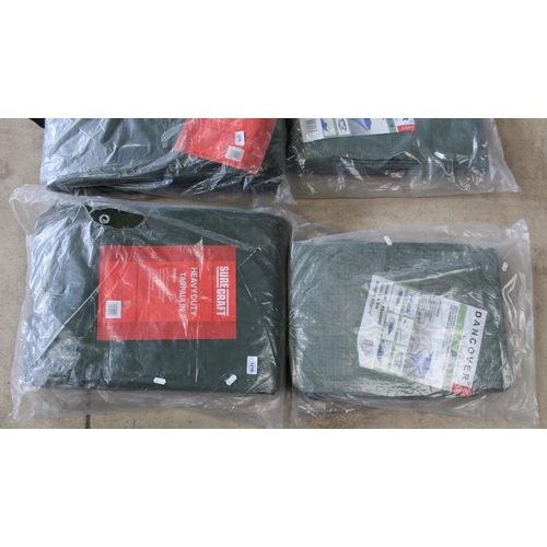 1216 - Suregraft heavy duty tarpaulin 24x18 and a Dancover 6x8 both as new in bag (2)