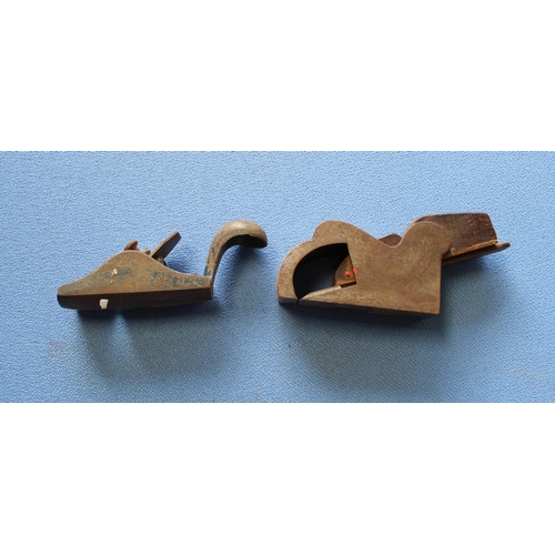 1247 - Vintage ebony and steel bullnose plane and small record groove plane