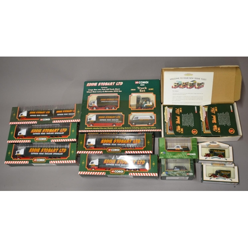 890 - Collection of boxed Eddie Stobart die-cast models, mostly by Corgi (2 LLedo). Mostly 1/64. See photo... 