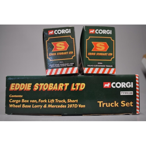 890 - Collection of boxed Eddie Stobart die-cast models, mostly by Corgi (2 LLedo). Mostly 1/64. See photo... 