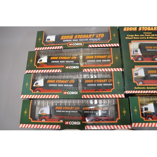 891 - Collection of Eddie Stobart related die-cast vehicle models, mostly by Corgi. See photos for codes, ... 