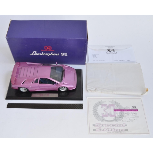 822 - A GWILO International 1/18 scale Lamborghini SE 30 special edition, boxed (insert missing), with COA... 