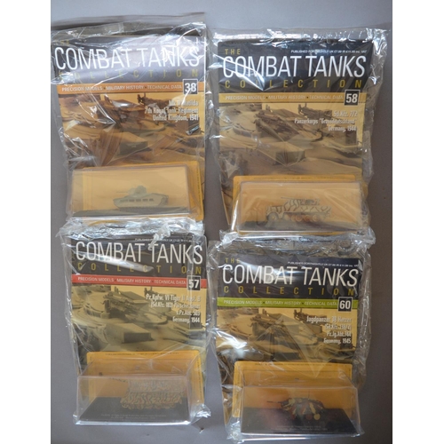 928 - Collection of magazine syndicated tank models, 12 with magazine, all 1/72 WWII subjects from DeAgost... 