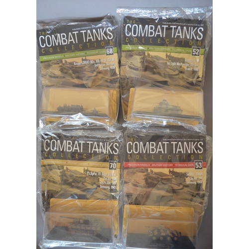 928 - Collection of magazine syndicated tank models, 12 with magazine, all 1/72 WWII subjects from DeAgost... 