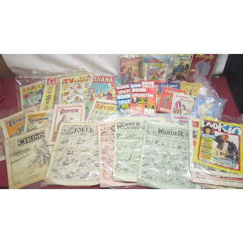 987 - Collection of comics and magazines,including Eagle,the Book Collector, The Rover,Beano,etc