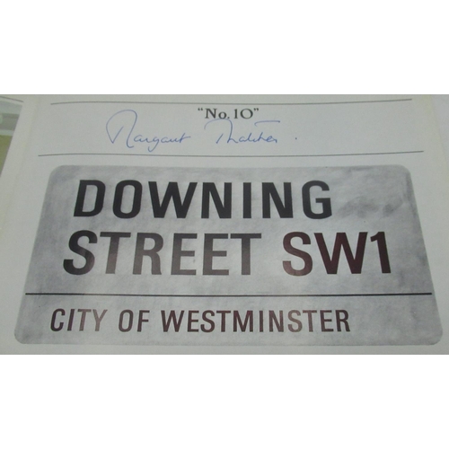 1001 - No.10 Downing Street guide, signed by Margaret Thatcher