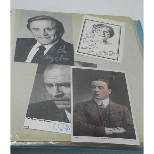 1003 - Blue folder containing signed letters, programmes and photos from musicians, actors,etc inc. Bill Fr... 