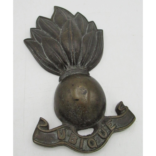 125 - Heavy cast bronze Royal Engineers plaque, L17.5cm