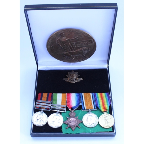 2 - Cased collection of medals to 24791 LCpl. E. T. Malin Worcestershire Regt. including WWI trio, Kings... 