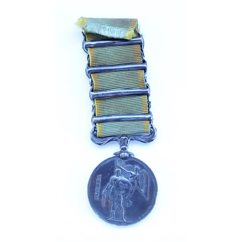3 - Unnamed QV Crimea medal with clasps for Sebastopol, Inkermann, Balaklava and Alma