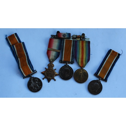 37 - WWI trio awarded to 586 AC Pte. later acting Sergeant Man, 32076 British war medal awarded to Pte. J... 