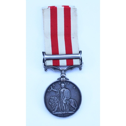 4 - Indian Mutiny medal 1857-1858 with Lucknow clasp to 3445 Pte. Joseph Anderson 3rd Regt.