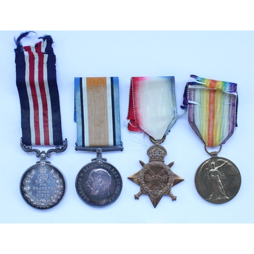 5 - WWI group consisting medal trio and military medal to E-1136 Pte. H. Croudace Royal Fusiliers