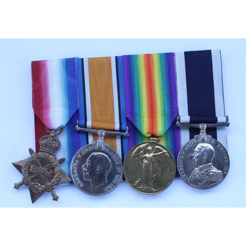 6 - WWI medal group to include trio and Royal Navy Long Service and Good Conduct medal to M4641 CPO A. W... 