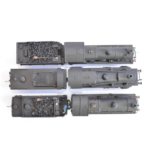 742 - 3 OO gauge (2 Hornby, 1 Tri-Ang) electric train models. All repainted in matt black wartime colours,... 