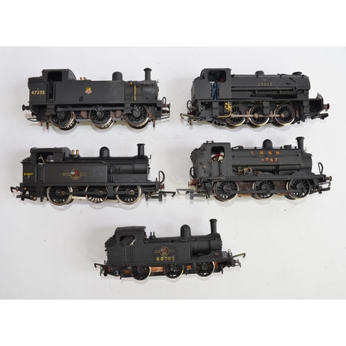 739 - 5 0-6-0 OO gauge tank engines from Hornby, Dapol, Wrenn, Mainline. All in used but running condition... 