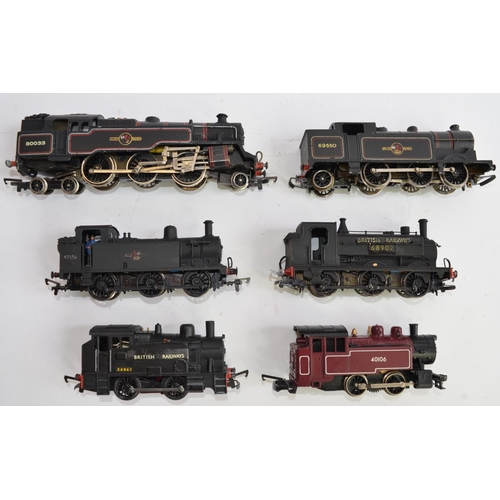 740 - 6 OO gauge electric tank engine train models, assorted manufacturers (Hornby, Wrenn etc). All used c... 