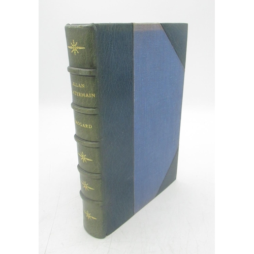 1021 - Haggard(H.Rider), Allan Quatermain, Longmans Green and Co., 1887, rebound half leather binding, 5 ra... 