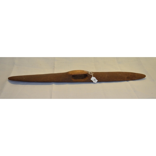 143 - Carved Aboriginal type narrow shield L83cm