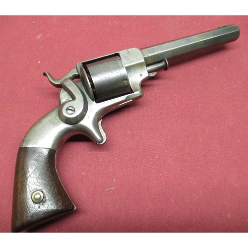 211 - Scarce Allen & Wheelock 32 short rimfire breech loading side hammer 6 shot pocket revolver, 4