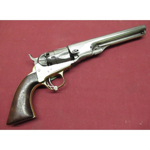 219 - A rare Metropolitan Arms Company .36 cal police model 5 shot single action percussion revolver with ... 