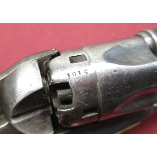 219 - A rare Metropolitan Arms Company .36 cal police model 5 shot single action percussion revolver with ... 