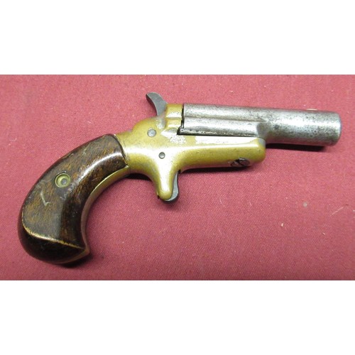 220 - Colt Thuer 3rd model Deringer .41 rimfire single shot, 2.5 swivel barrel signed Colt, bronze frame w... 