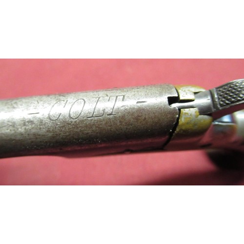 220 - Colt Thuer 3rd model Deringer .41 rimfire single shot, 2.5 swivel barrel signed Colt, bronze frame w... 