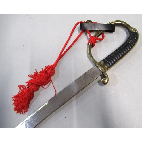 173 - Decorative Indian made birquet type sword, with dress knot and 30