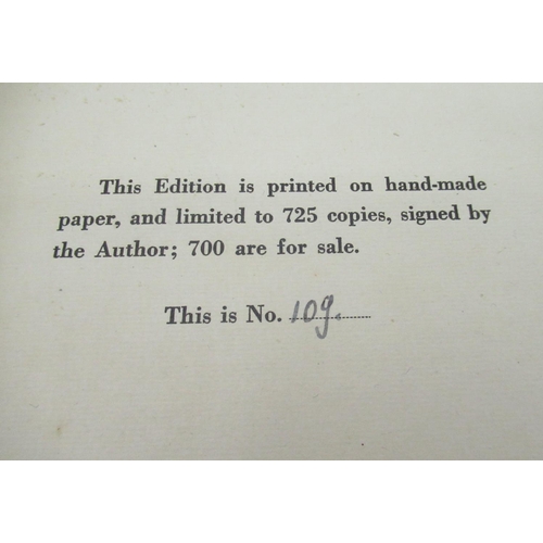 1030 - Somerset Maugham(W.) The Book-Bag, G.Orioli, Signed Limited Edition no.109 of 725, 1932, hardcover, ... 