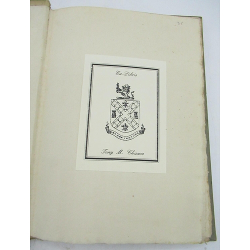 1030 - Somerset Maugham(W.) The Book-Bag, G.Orioli, Signed Limited Edition no.109 of 725, 1932, hardcover, ... 