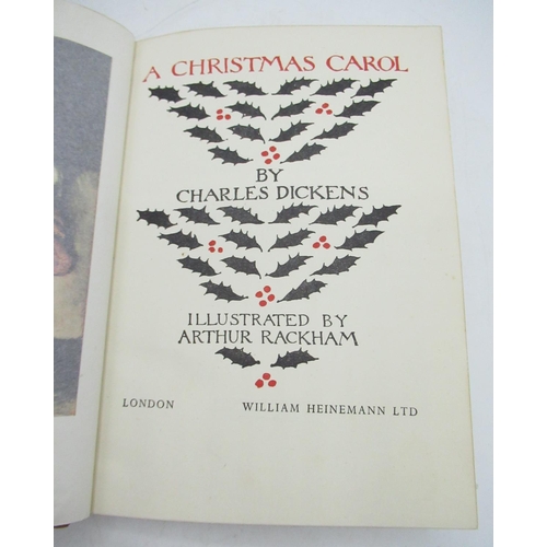 1044 - Dickens(Charles) A Christmas Carol, Illustrated by Arthur Rackham, William Heinemann, 1952, full lea... 