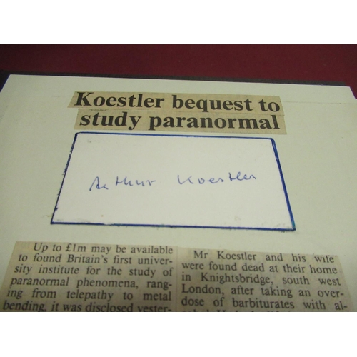 1079 - Koestler(Arthur) - Bricks to Babel, Hutchinson,1980, authors signature to card that is glued to fron... 