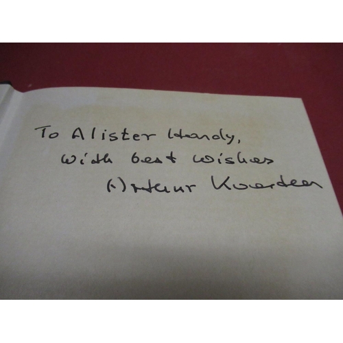 1079 - Koestler(Arthur) - Bricks to Babel, Hutchinson,1980, authors signature to card that is glued to fron... 