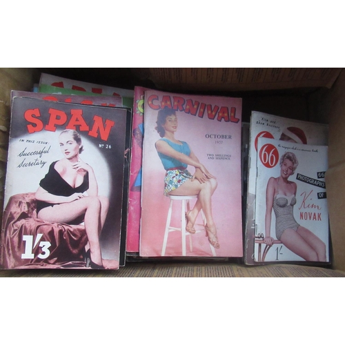 982 - Collection of 1950s glamour magazines inc. Span, Spick, Carnival & 66